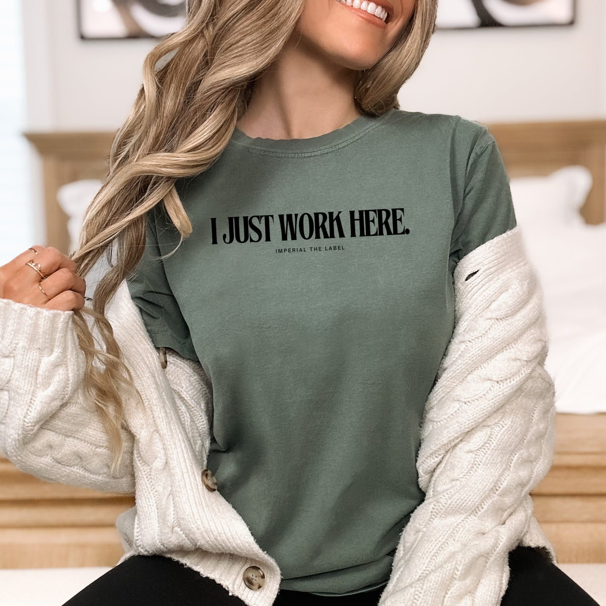 I Just Work Here - Adult Comfort Colors T-Shirt