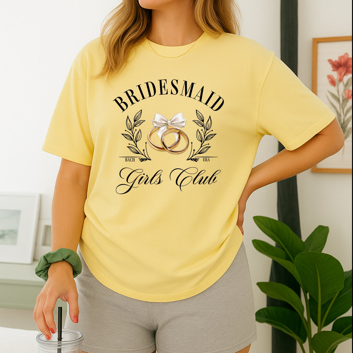 Bridesmaid Girls Club Printed Comfort Colors T-Shirt 
