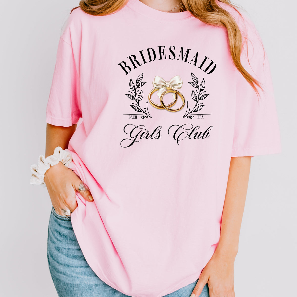 Bridesmaid Girls Club Printed Comfort Colors T-Shirt 