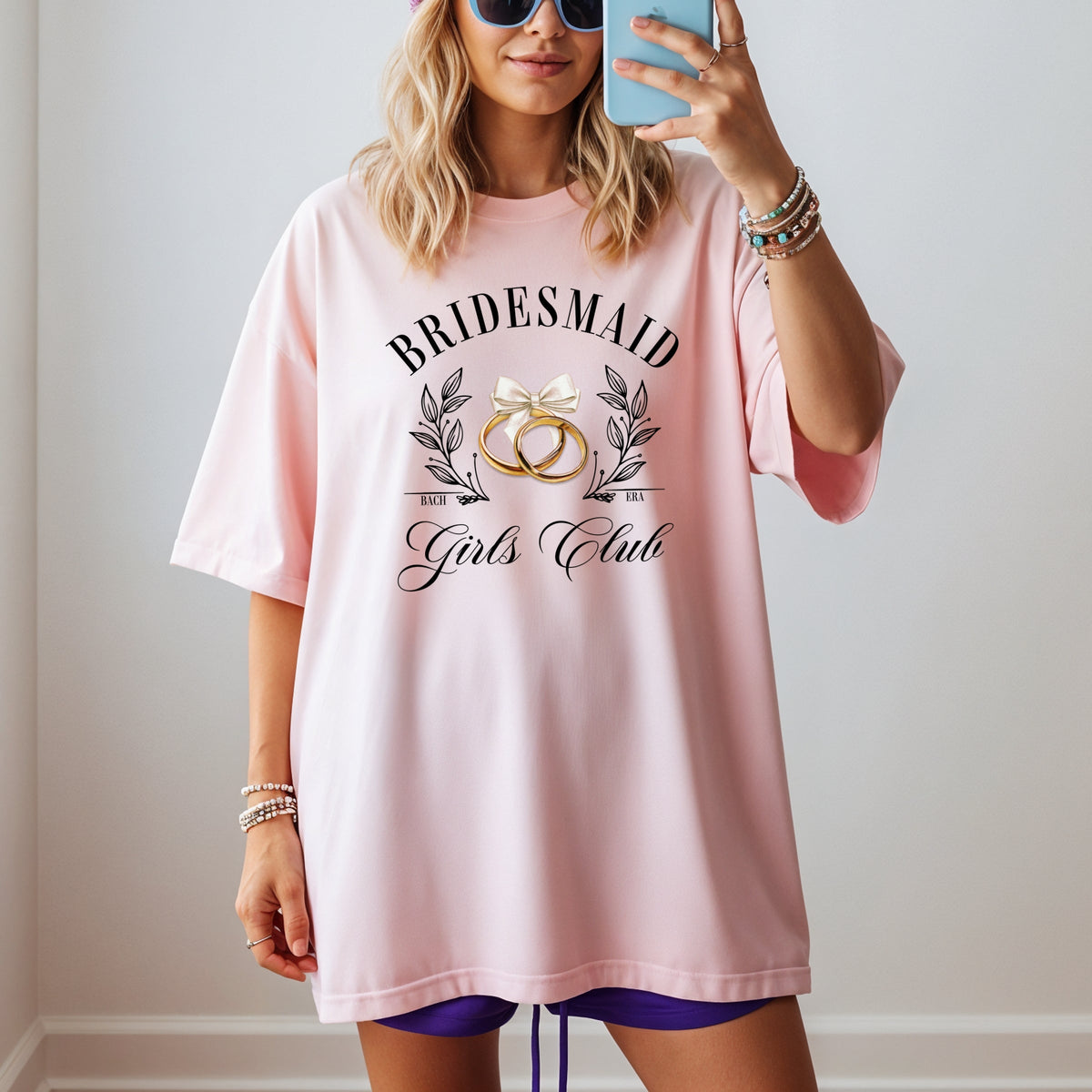 Bridesmaid Girls Club Printed Comfort Colors T-Shirt 