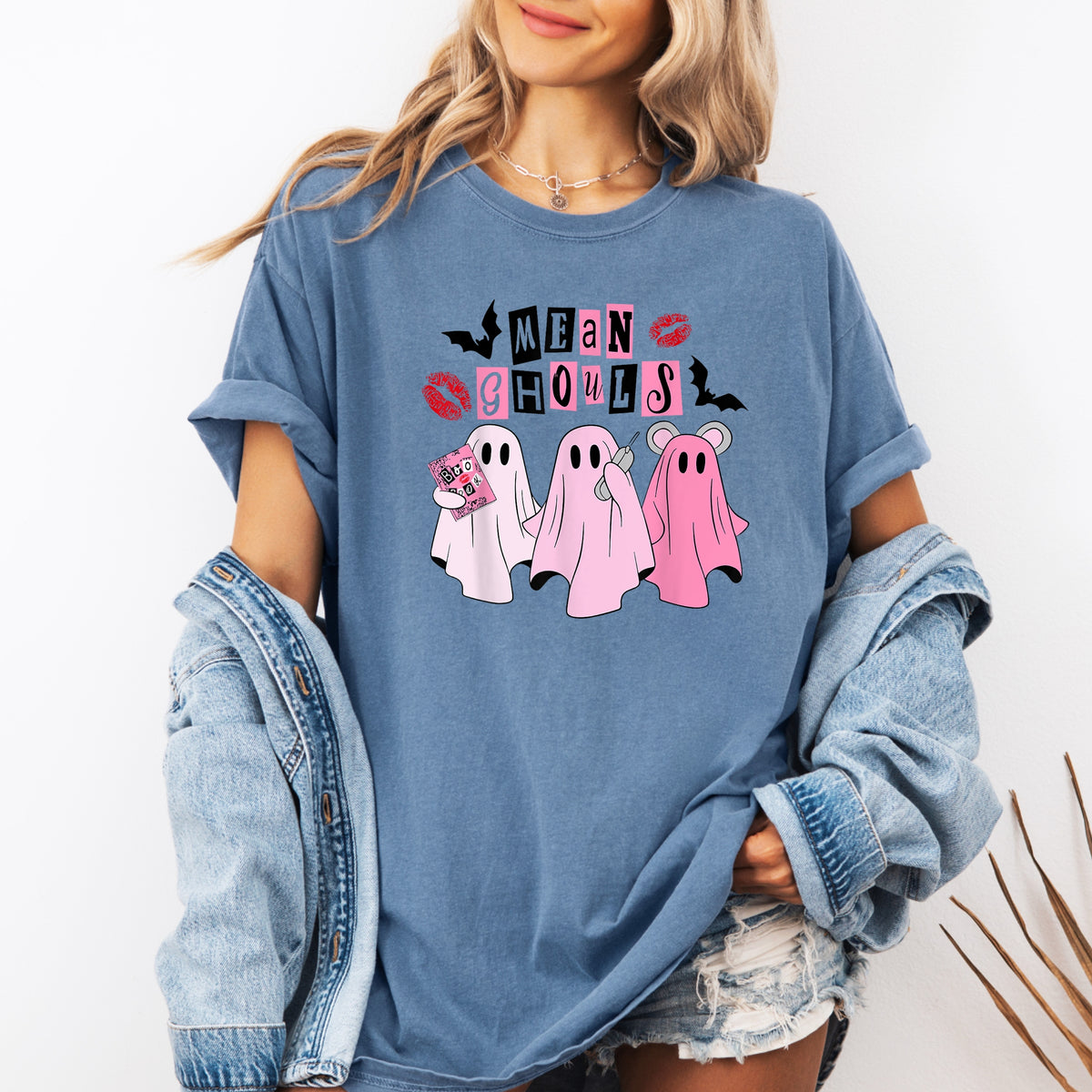Mean Ghouls Halloween -  Adult Comfort Colors T-Shirt 