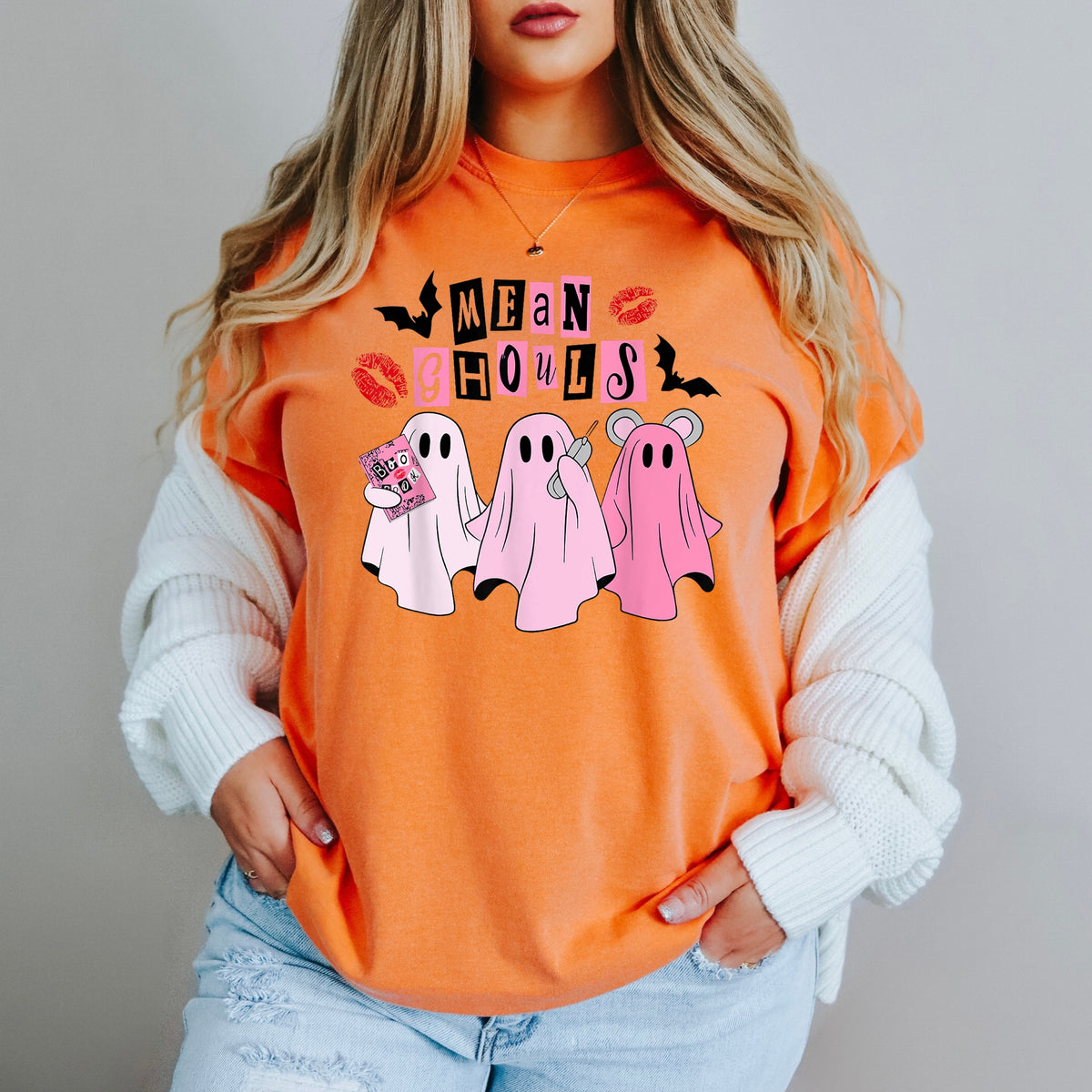 Mean Ghouls Halloween -  Adult Comfort Colors T-Shirt 