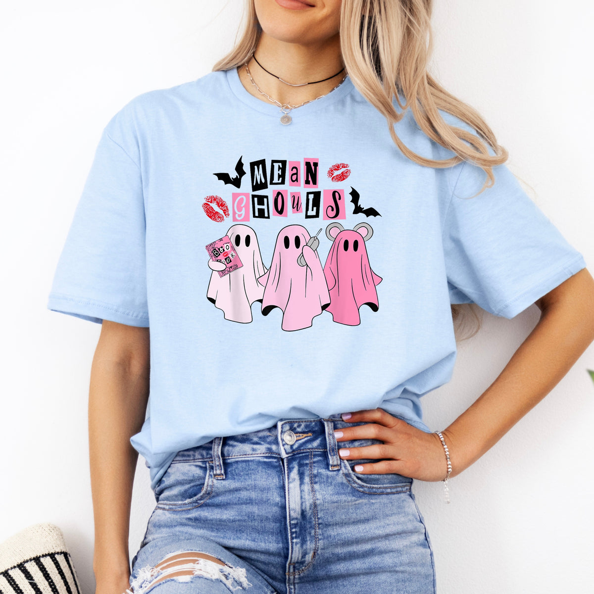 Mean Ghouls Halloween - Adult Softstyle T-Shirt 