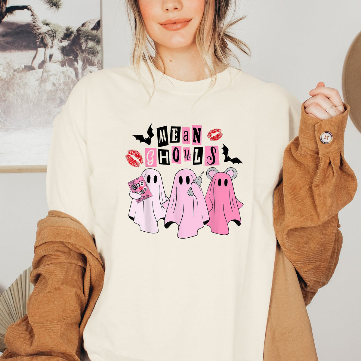 Mean Ghouls Halloween - Adult Softstyle T-Shirt
