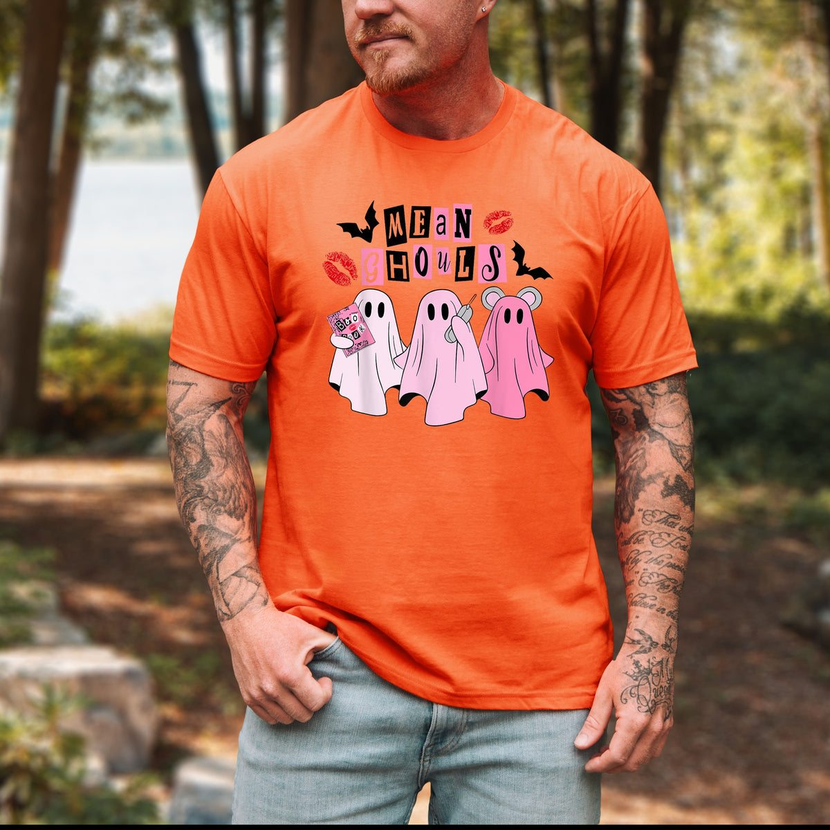 Mean Ghouls Halloween - Adult Softstyle T-Shirt 