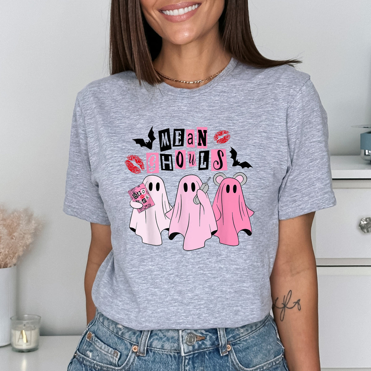Mean Ghouls Halloween - Adult Softstyle T-Shirt