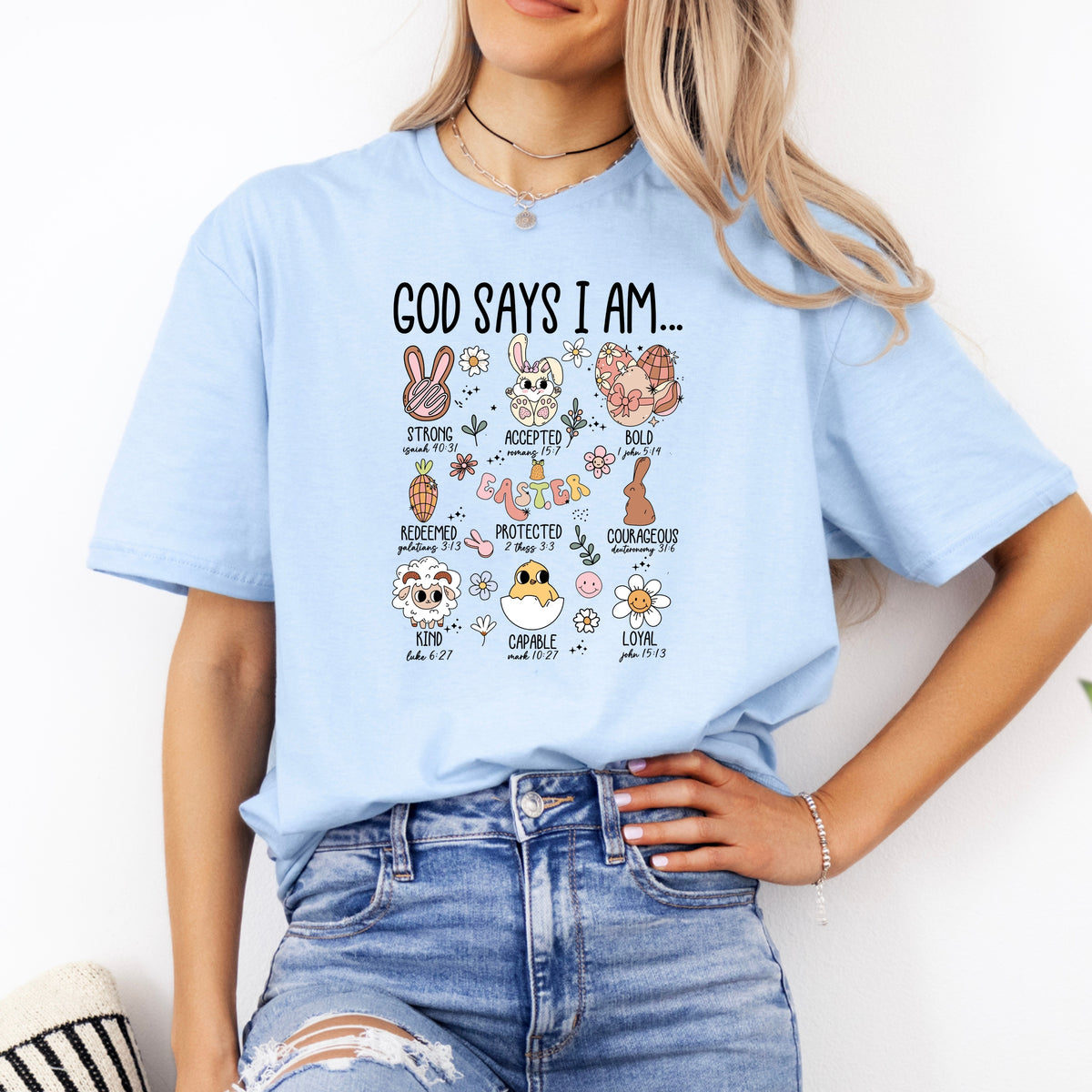 God Says I am Strong Kind Loyal - Softstyle 100% Cotton T-Shirt – Comfy Unisex Fit, Premium Quality Tee
