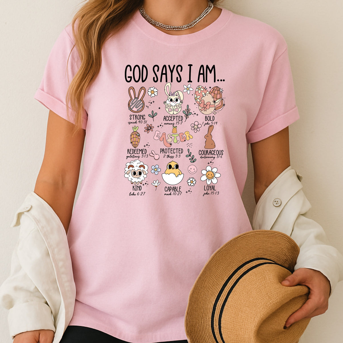 God Says I am Strong Kind Loyal - Adult Softstyle T-Shirt