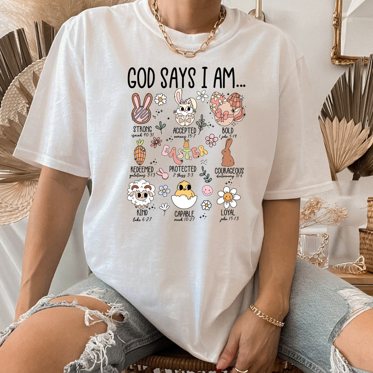 God Says I am Strong Kind Loyal - Adult Softstyle T-Shirt
