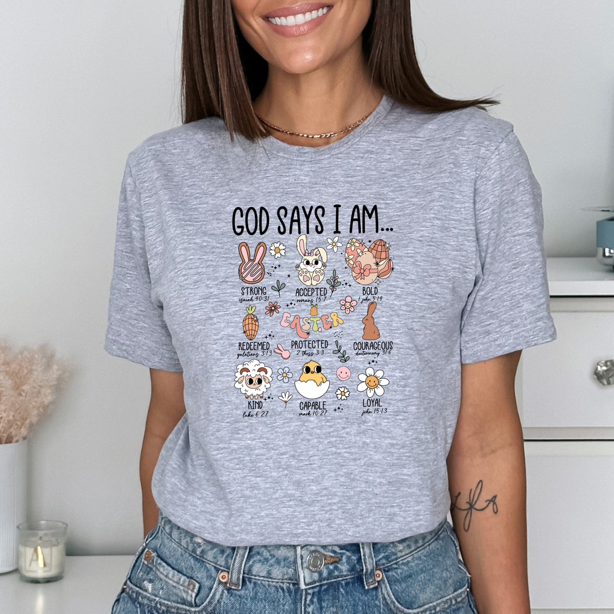 God Says I am Strong Kind Loyal - Adult Softstyle T-Shirt