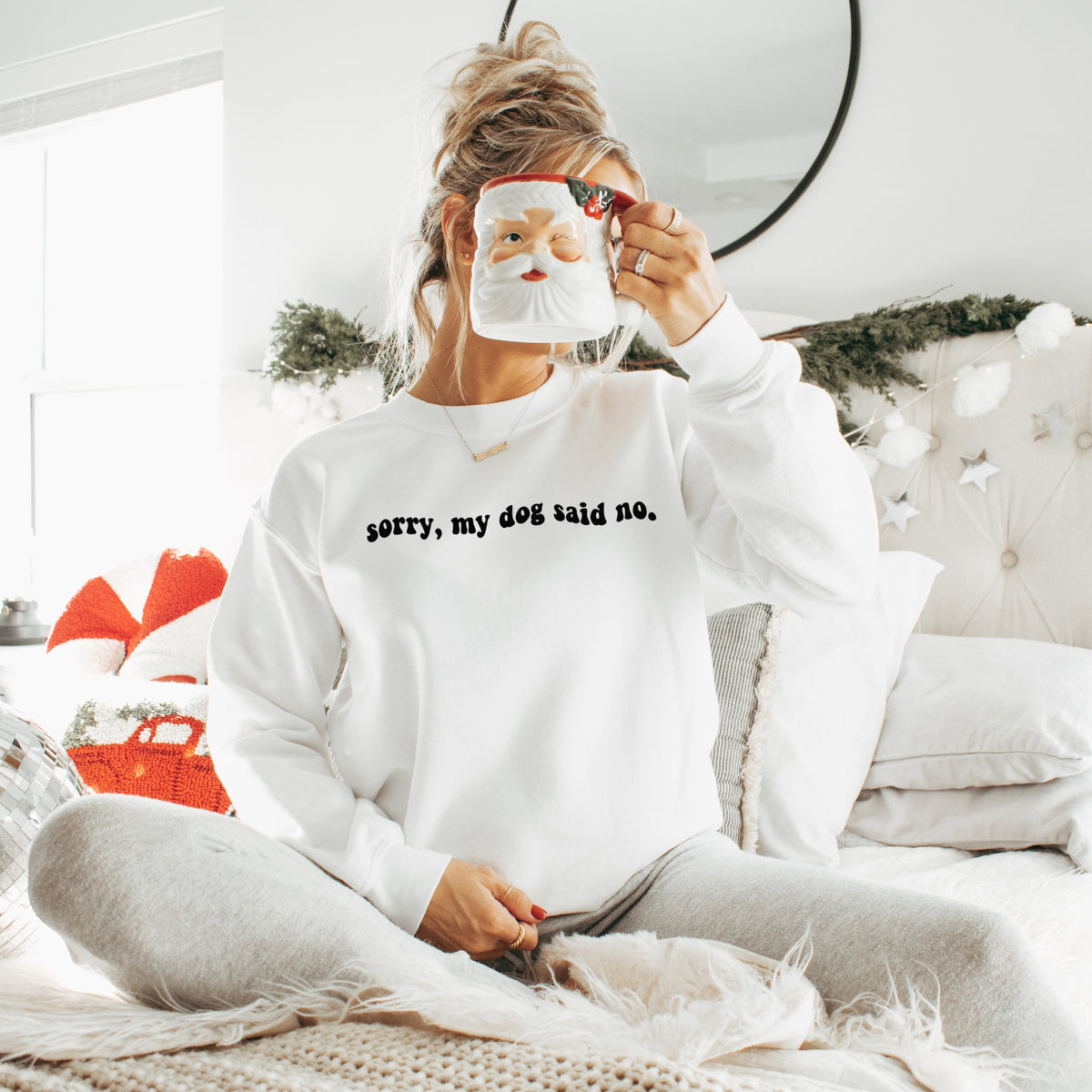 Sorry My Dog Said No - Adult Crewneck Sweatshirt