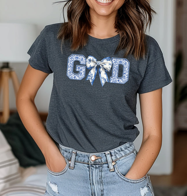 God With Bow - Adult Softstyle T-Shirt