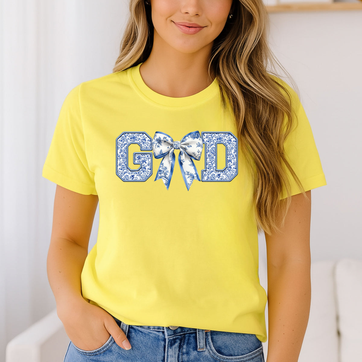 God With Bow - Adult Softstyle T-Shirt