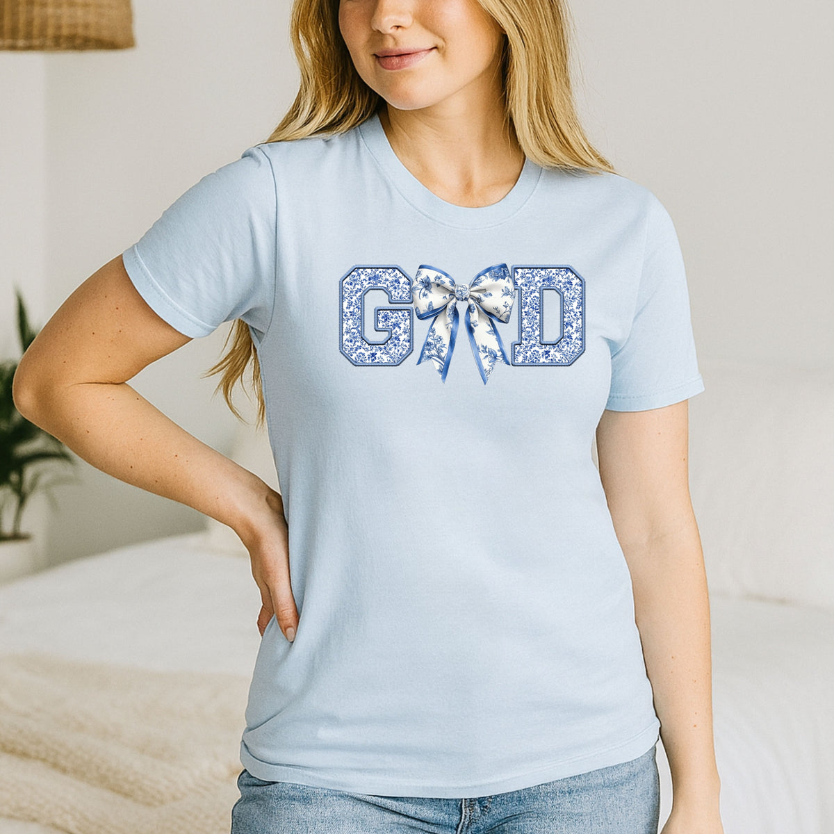 God With Bow - Adult Softstyle T-Shirt