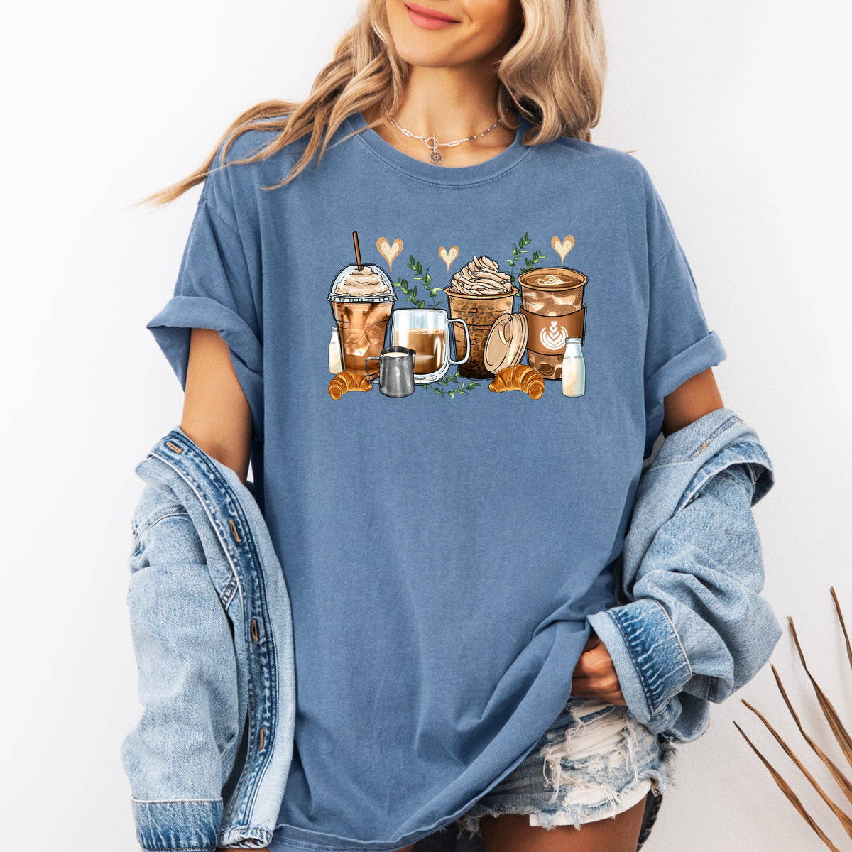 Coffee Shirt Iced Coffee - Adult Comfort Colors T-Shirt