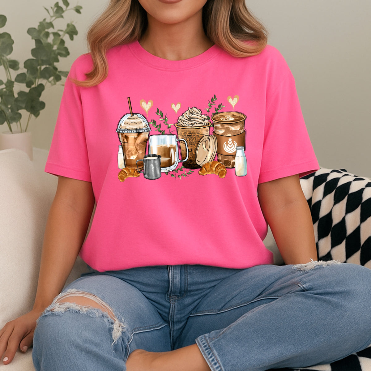 Coffee Shirt Iced Coffee - Adult Comfort Colors T-Shirt