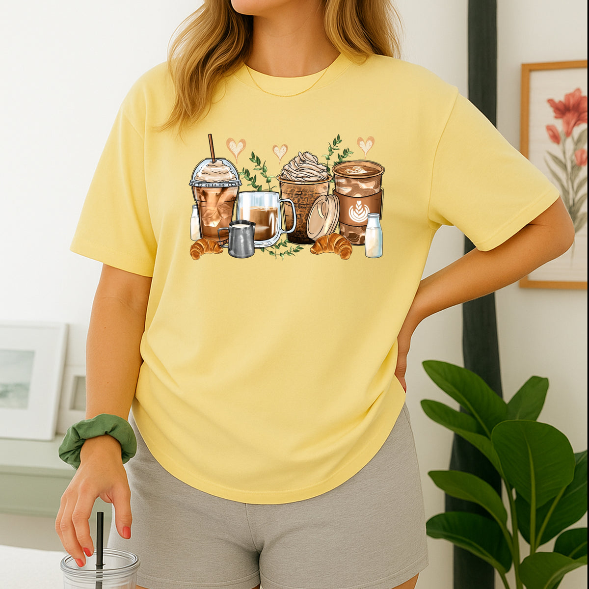 Coffee Shirt Iced Coffee - Adult Comfort Colors T-Shirt