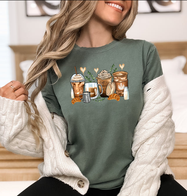 Coffee Shirt Iced Coffee - Comfort Colors T-Shirt 