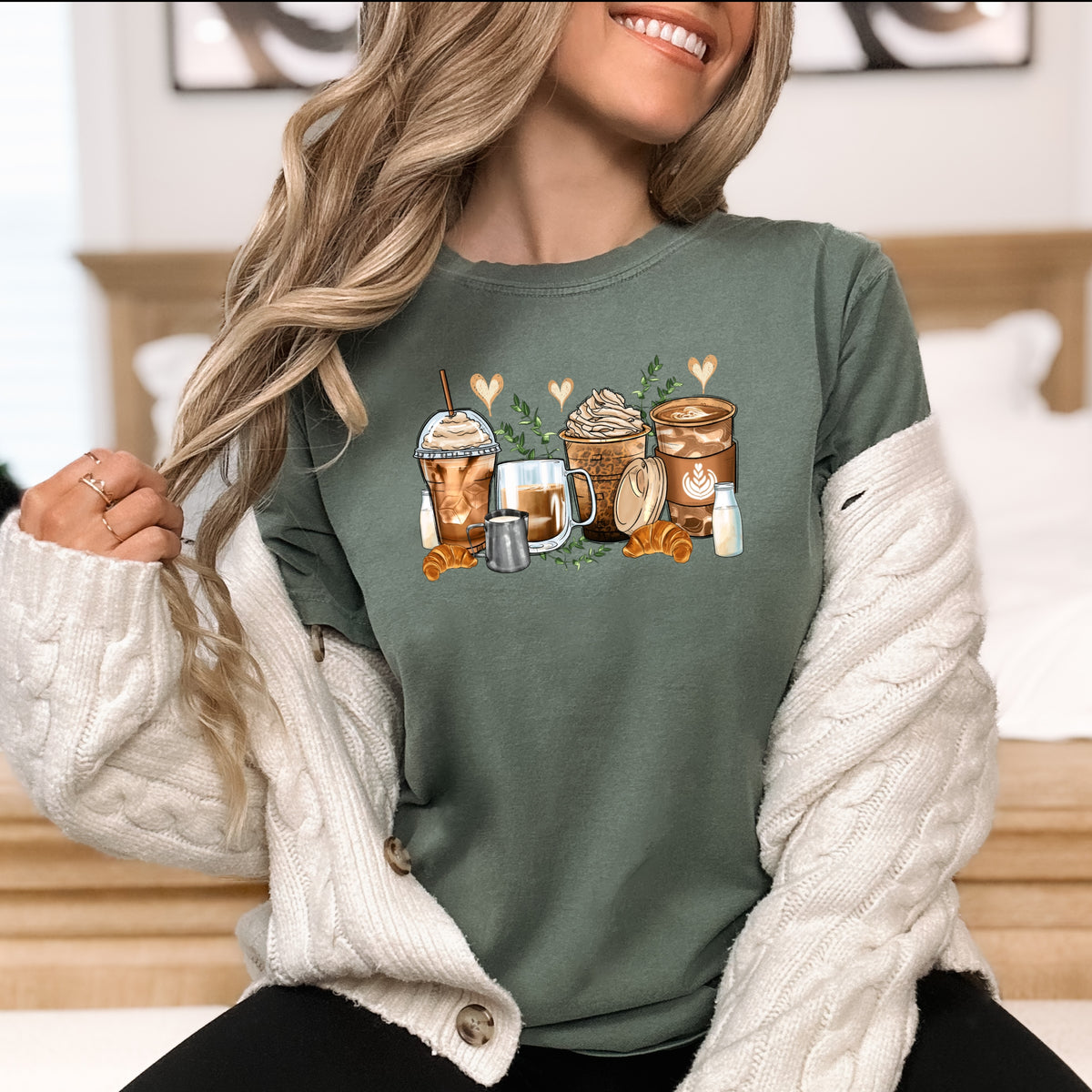 Coffee Shirt Iced Coffee - Adult Comfort Colors T-Shirt