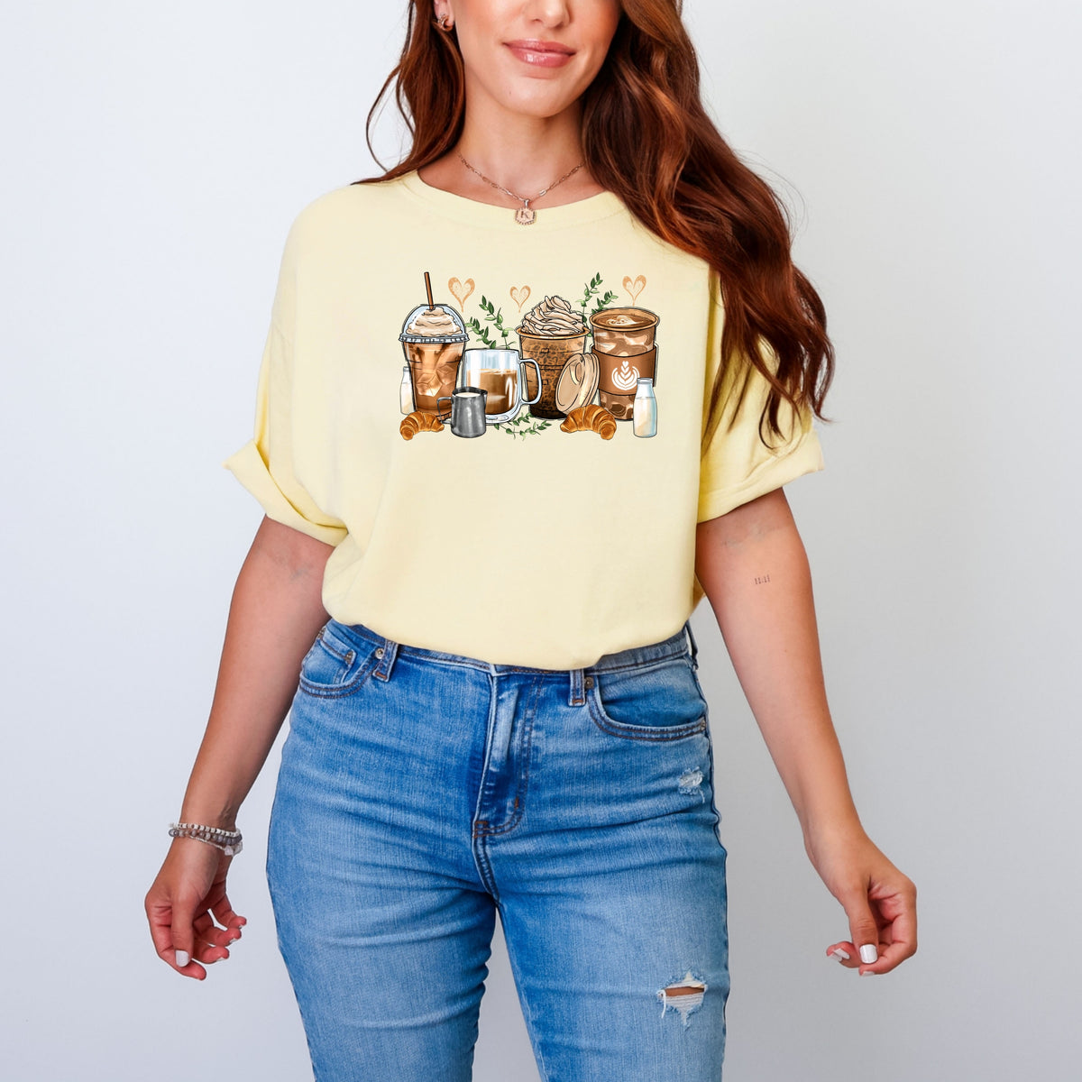 Coffee Shirt Iced Coffee - Comfort Colors T-Shirt 