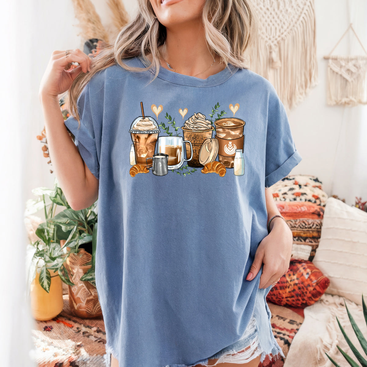 Coffee Shirt Iced Coffee - Comfort Colors T-Shirt 