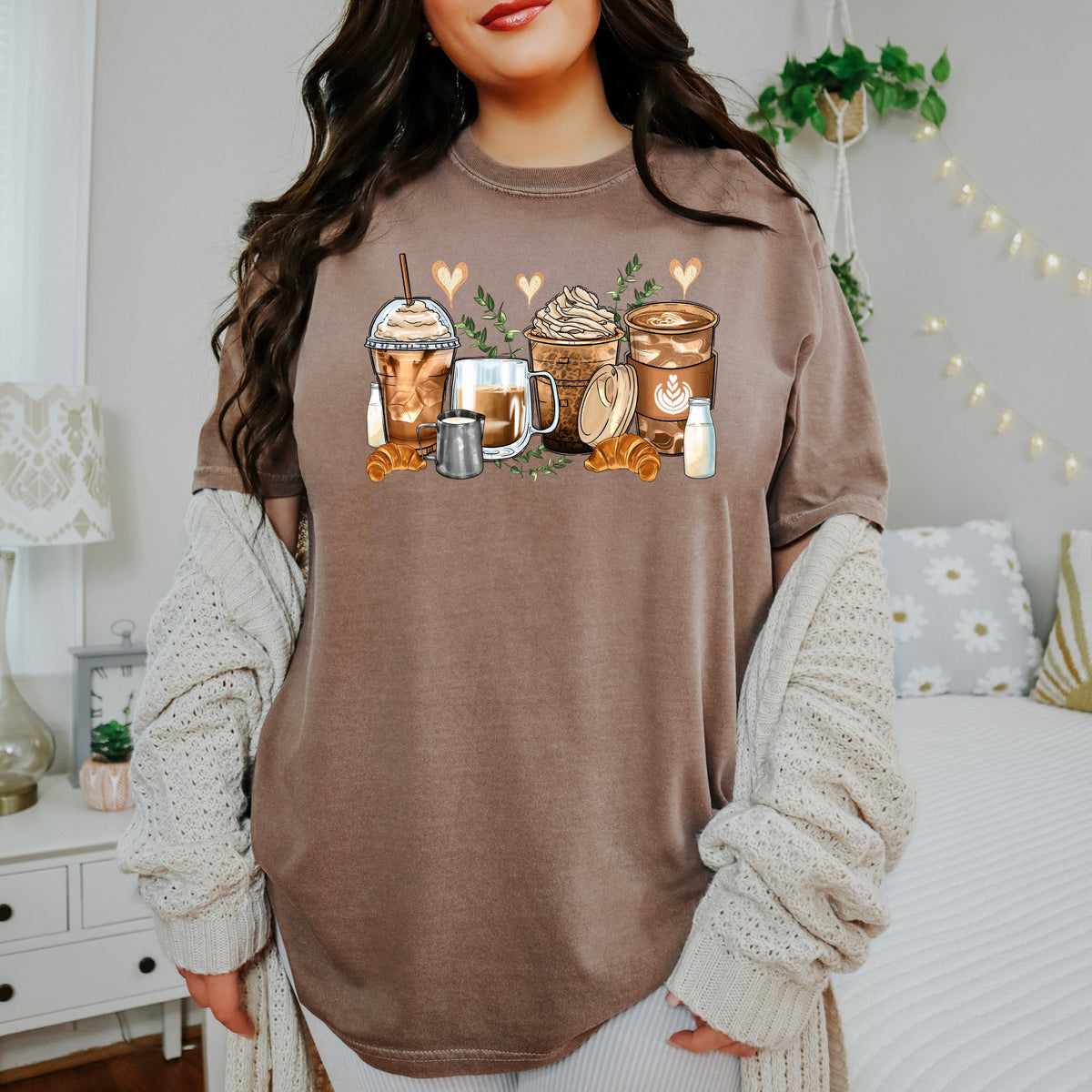 Coffee Shirt Iced Coffee - Comfort Colors T-Shirt 