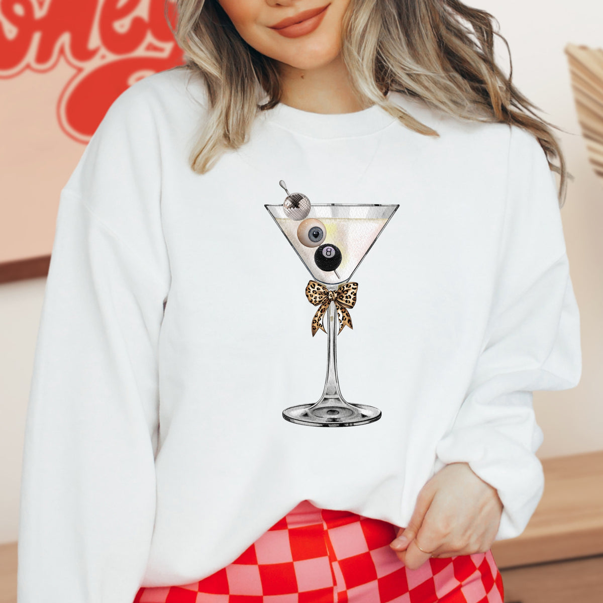 Disco Martini - Adult Crewneck Sweatshirt