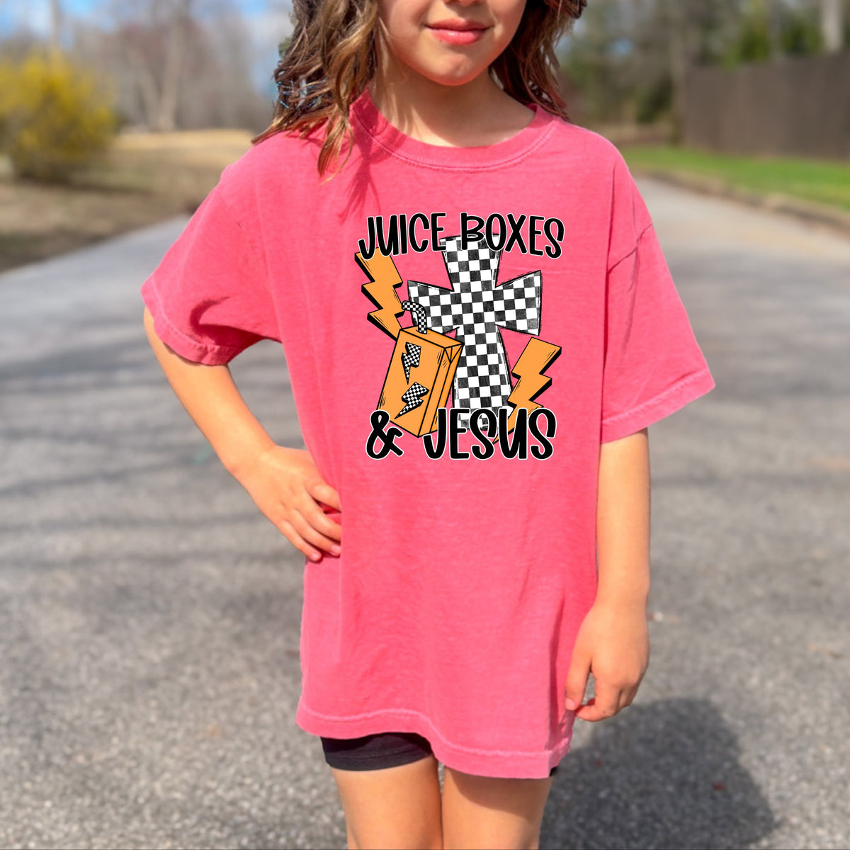 Juice Boxes and Jesus Kids - Youth Comfort Colors T-Shirt