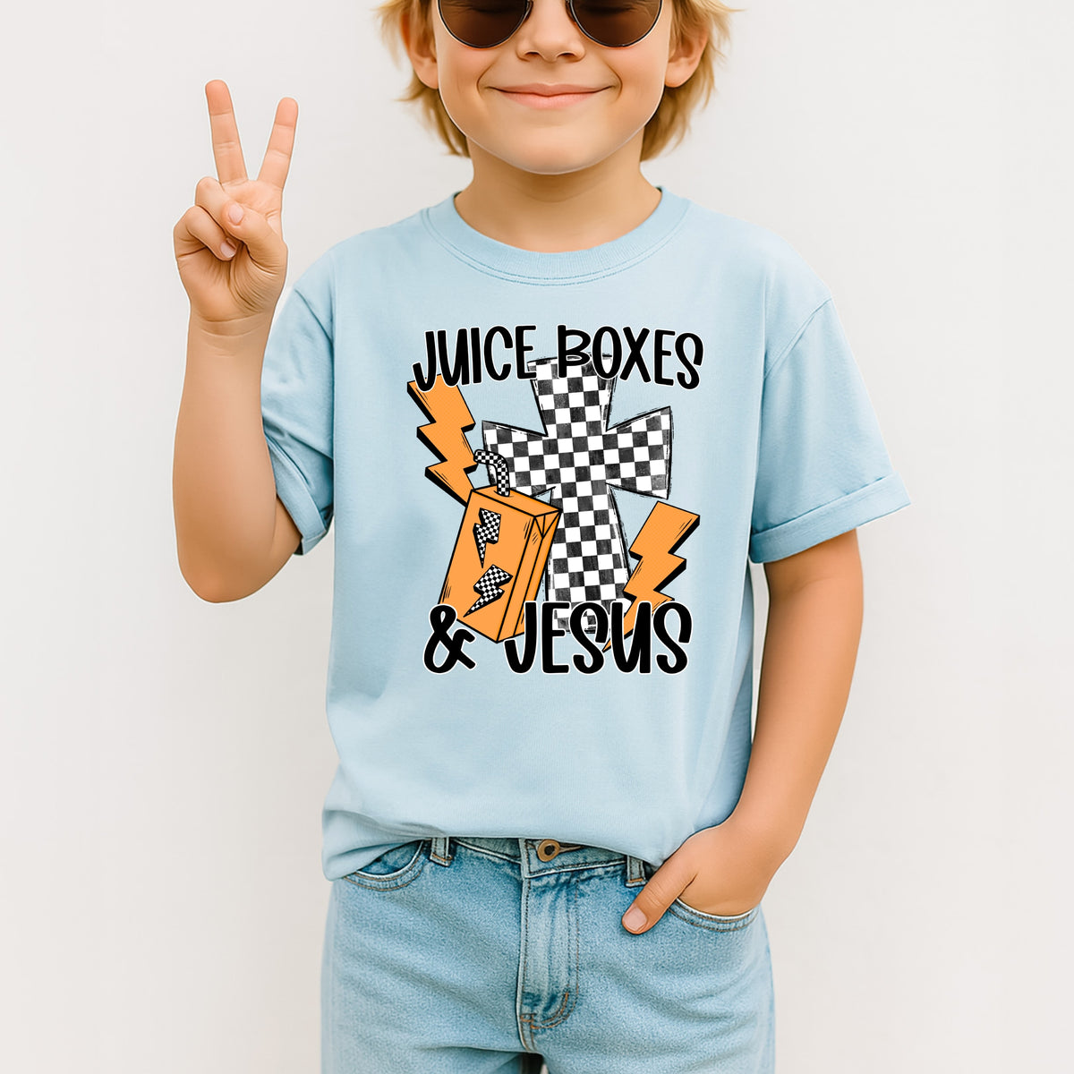 Juice Boxes and Jesus Kids - Youth Comfort Colors T-Shirt
