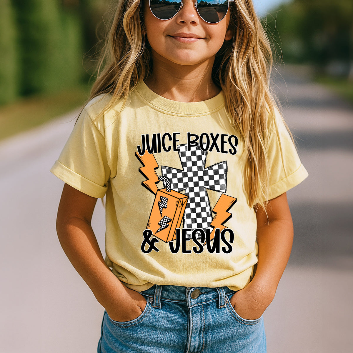 Juice Boxes and Jesus Kids - Youth Comfort Colors T-Shirt