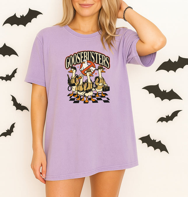 Halloween Goose Busters Squad, funny Halloween Shirts Group Tees Printed Comfort Colors T-Shirt