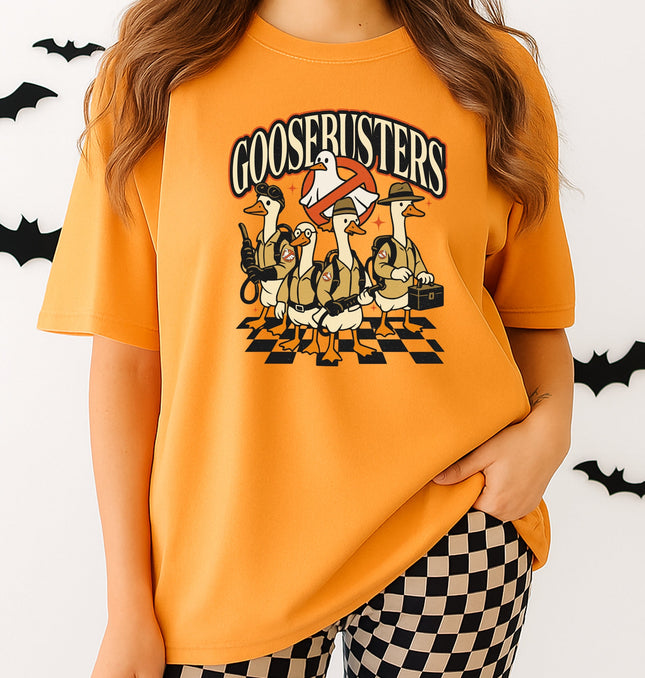 Halloween Goose Busters Squad, funny Halloween Shirts Group Tees Printed Comfort Colors T-Shirt