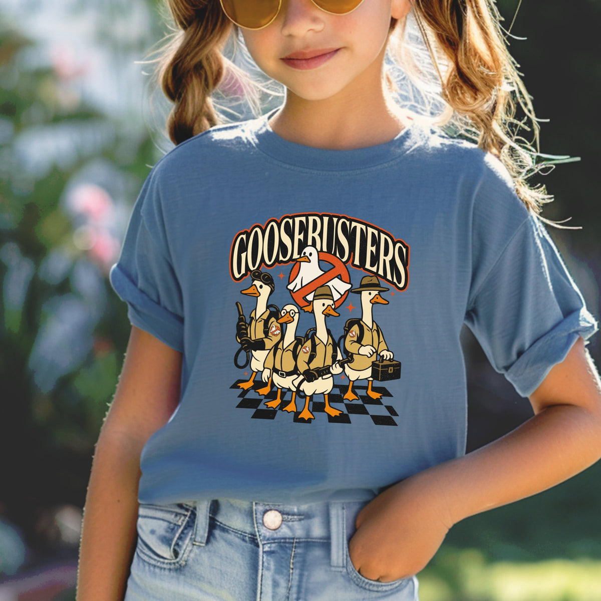 Halloween Goose Busters Squad, funny Halloween Shirts Group Tees Printed Comfort Colors T-Shirt 