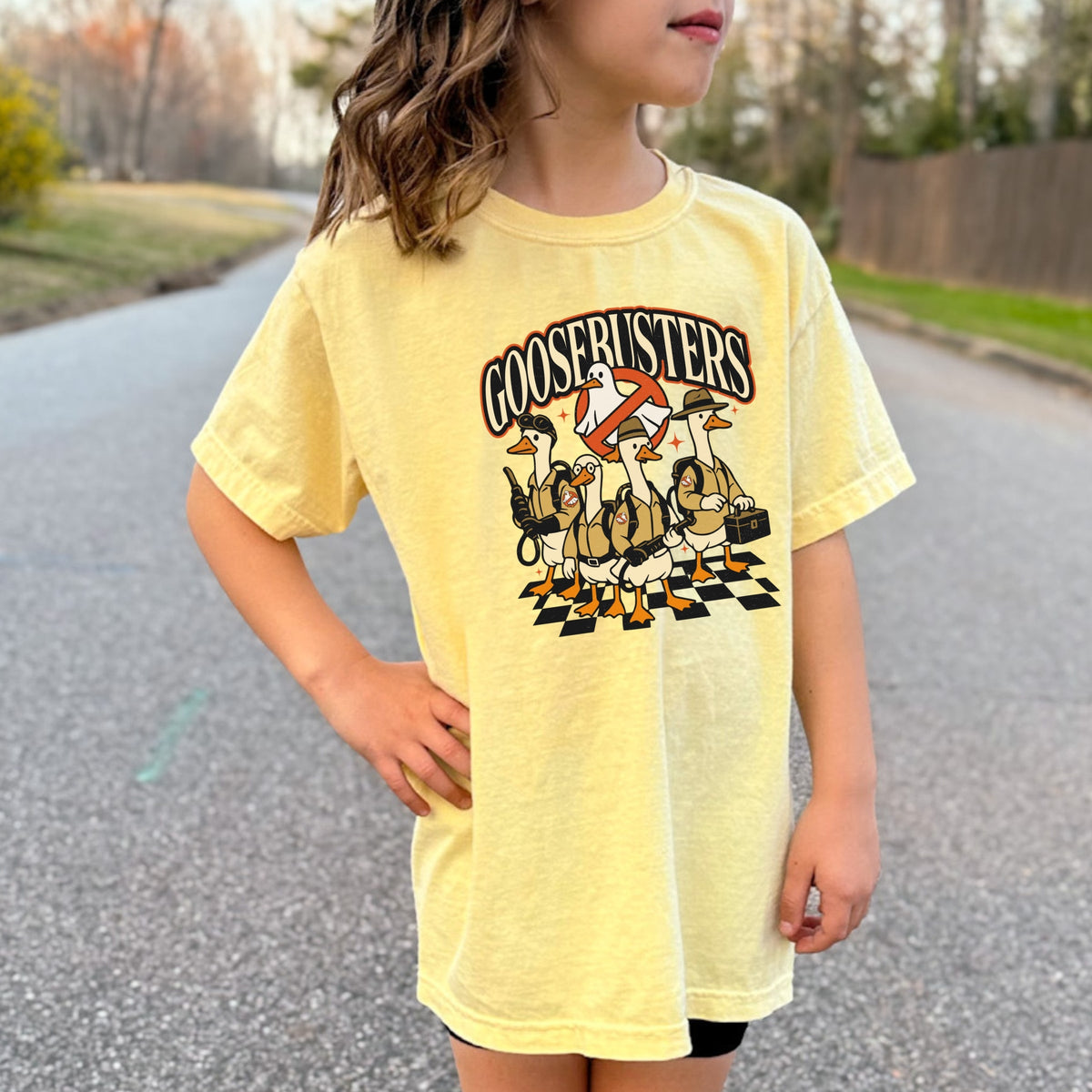 Halloween Goose Busters Squad, funny Halloween Shirts Group Tees Printed Comfort Colors T-Shirt 