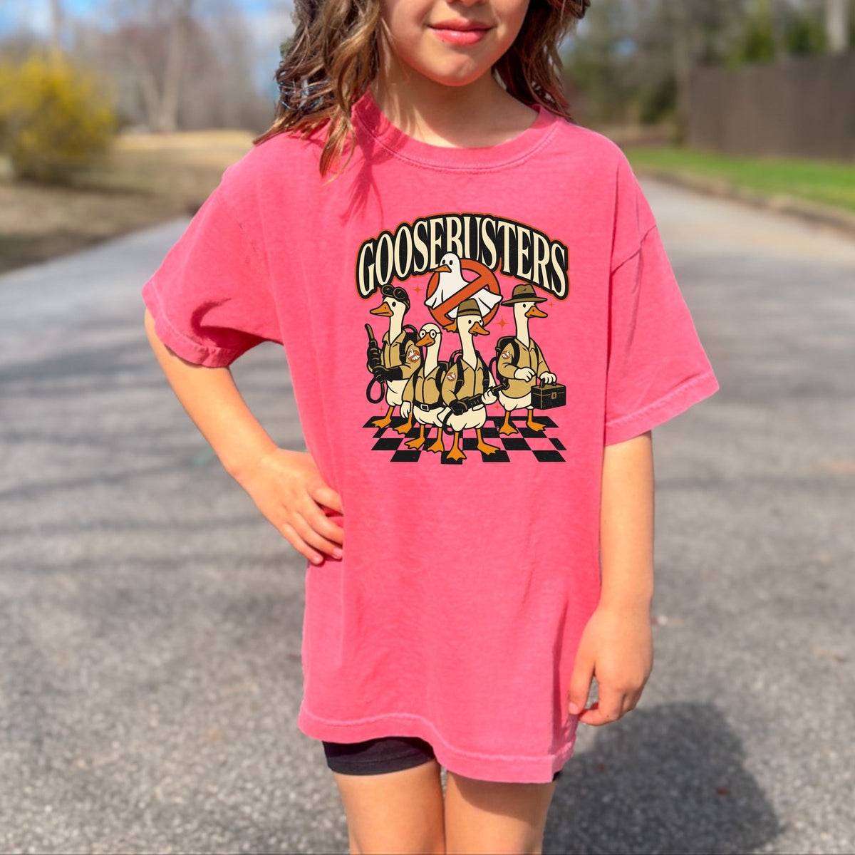 Halloween Goose Busters Squad, funny Halloween Shirts Group Tees Printed Comfort Colors T-Shirt 
