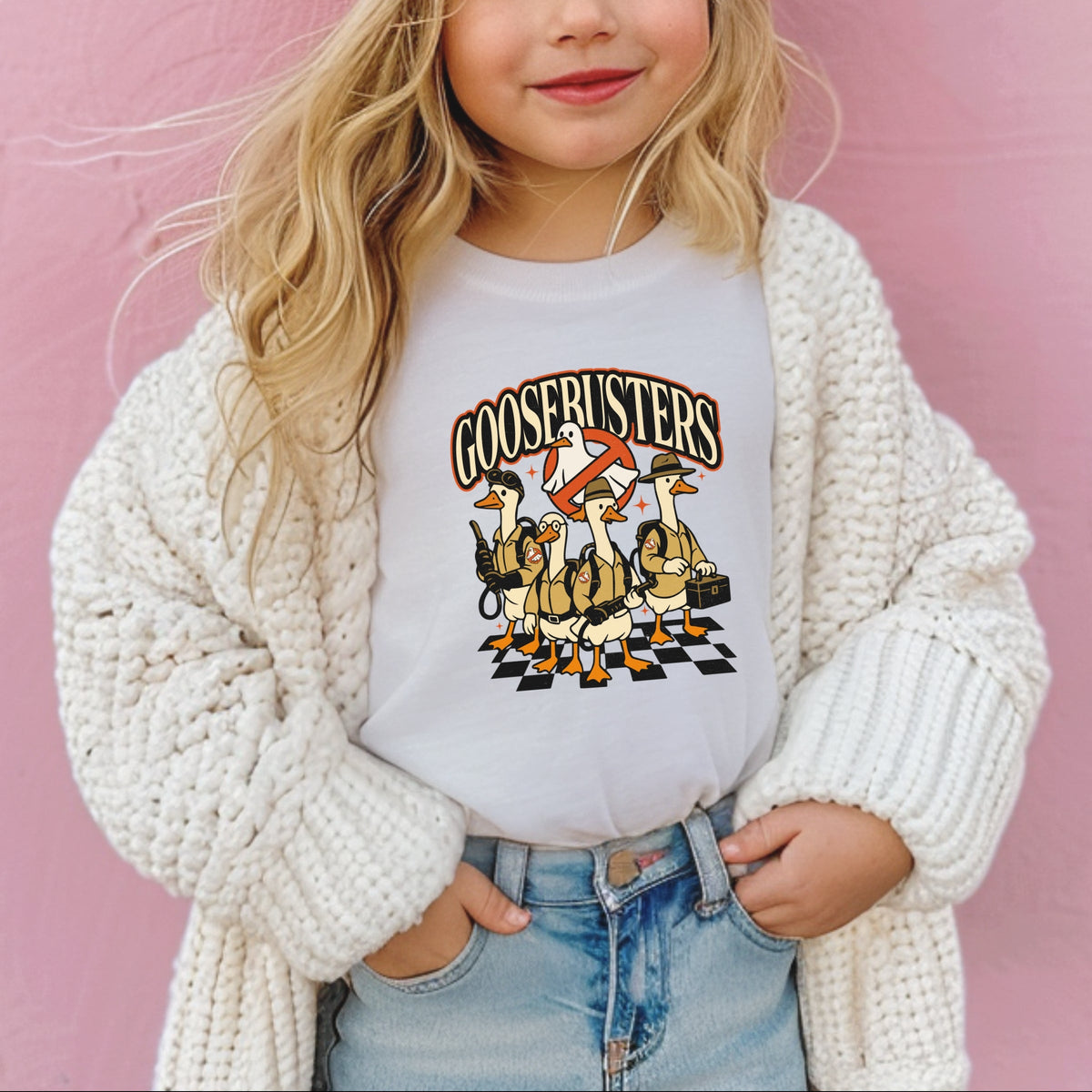 Halloween Goose Busters Squad, funny Halloween Shirts Group Tees Printed Comfort Colors T-Shirt 
