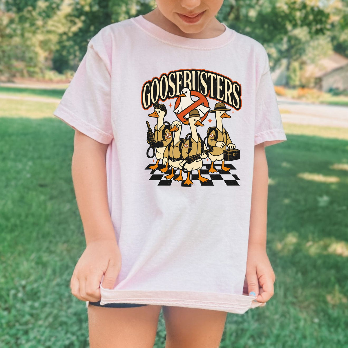 Halloween Goose Busters Squad, funny Halloween Shirts Group Tees Printed Comfort Colors T-Shirt 