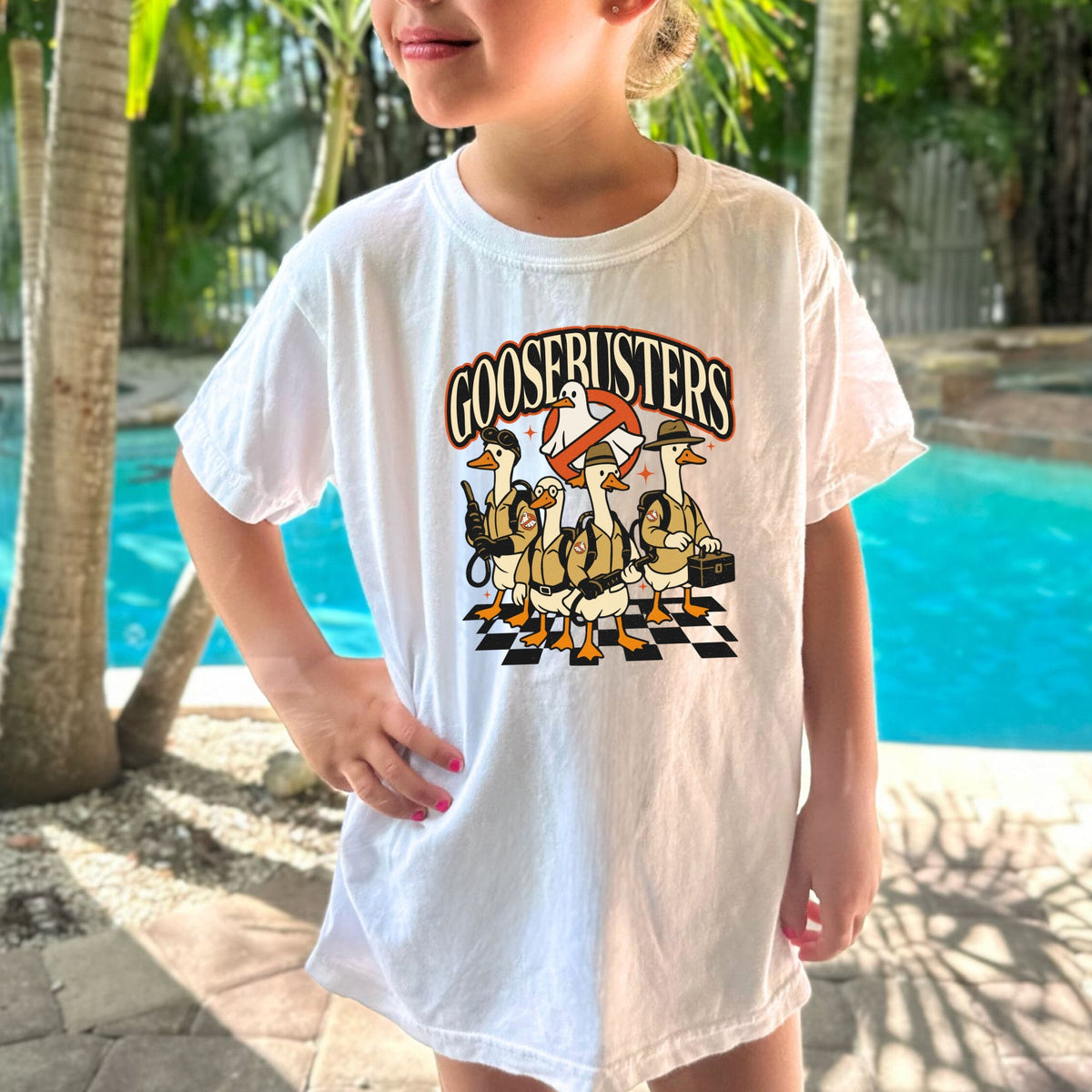 Halloween Goose Busters Squad, funny Halloween Shirts Group Tees Printed Comfort Colors T-Shirt 