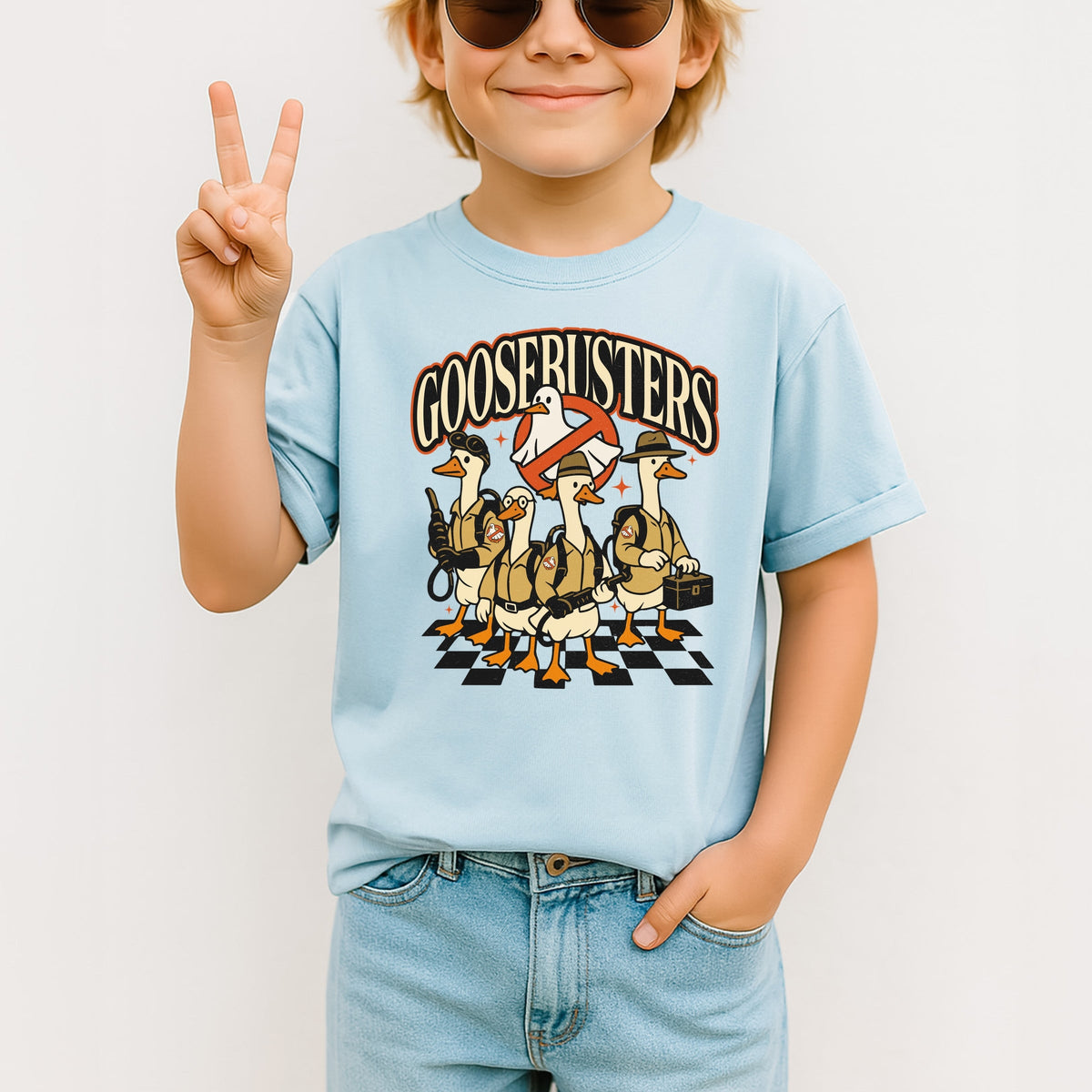 Halloween Goose Busters Squad, funny Halloween Shirts Group Tees Printed Comfort Colors T-Shirt 