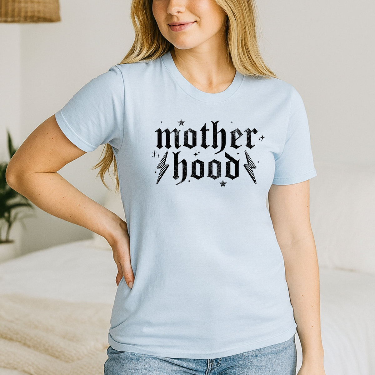 Motherhood Printed Tshirt- Funny Mom Shirts, Stylish Mom Tees, Gift for New Mom Shirt - Softstyle 100% Cotton T-Shirt – Comfy Unisex Fit, Premium Quality Tee