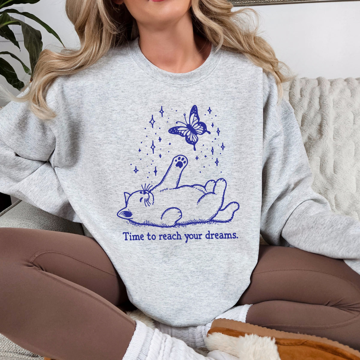 Time To Reach Your Dreams - Adult Crewneck Sweatshirt