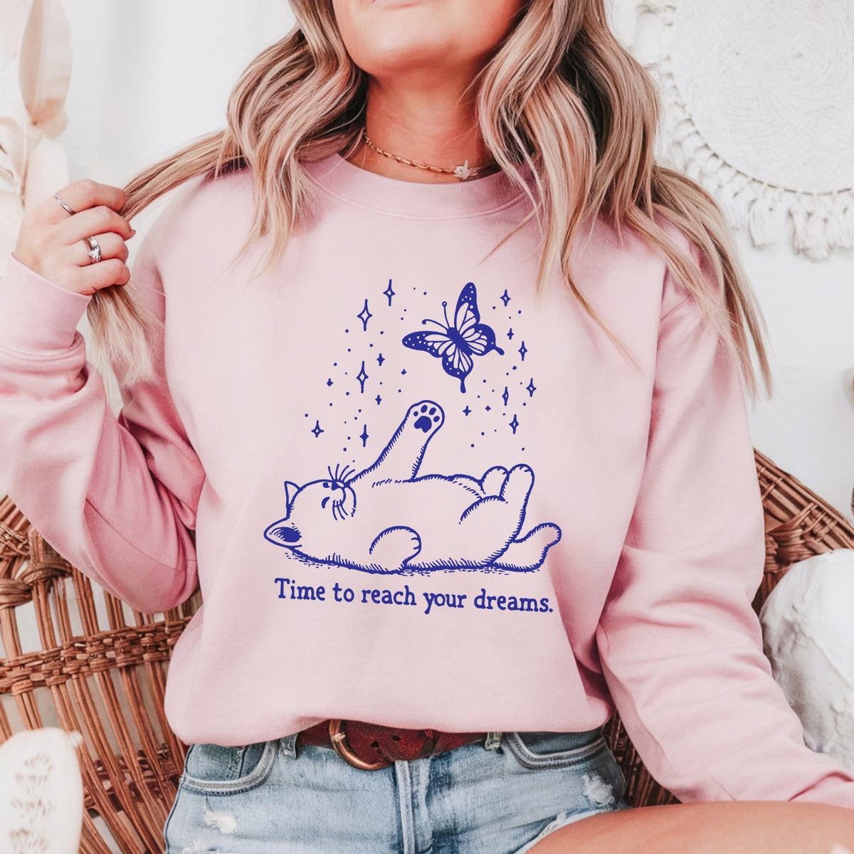 Time To Reach Your Dreams - Adult Crewneck Sweatshirt