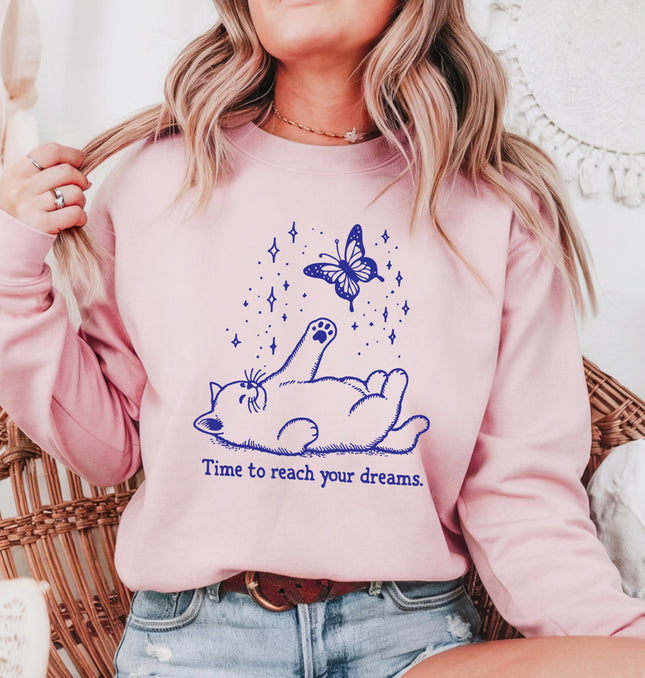 Time To Reach Your Dreams - Adult Crewneck Sweatshirt