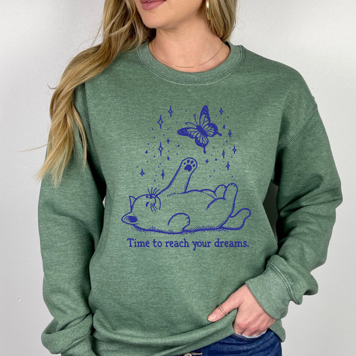 Time To Reach Your Dreams - Adult Crewneck Sweatshirt