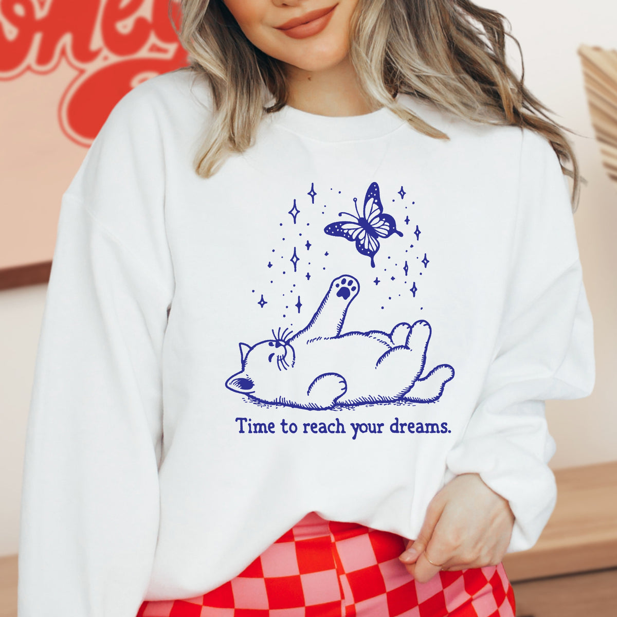 Time To Reach Your Dreams - Adult Crewneck Sweatshirt