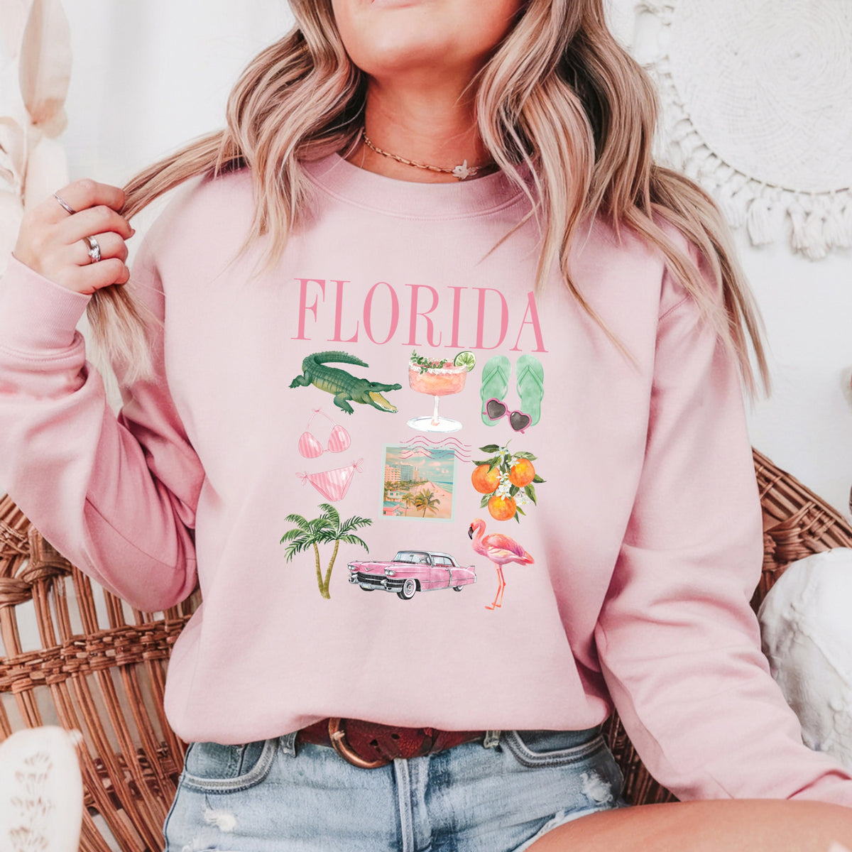 Florida Collage - Adult Crewneck Sweatshirt
