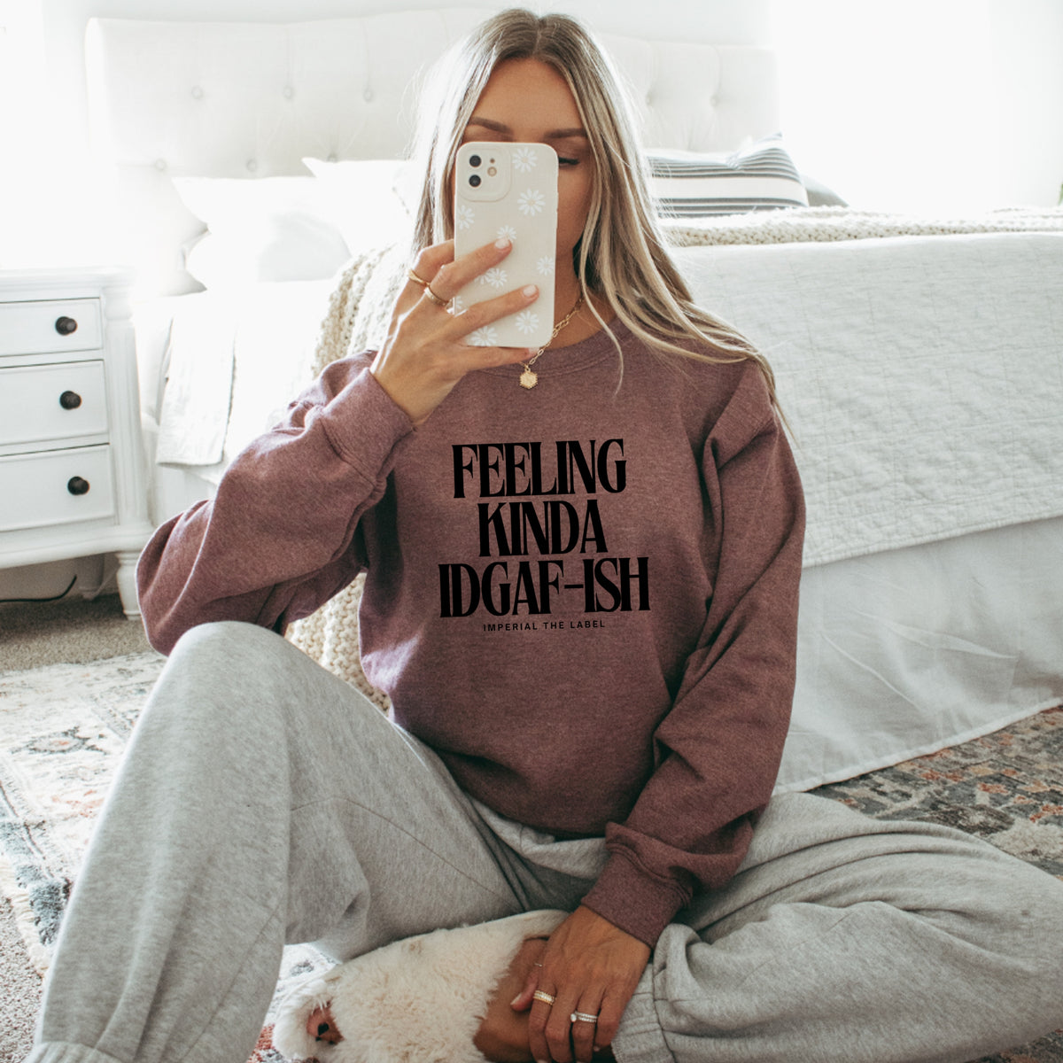 Feeling Kinda IDGAF-ish - Adult Crewneck Sweatshirt