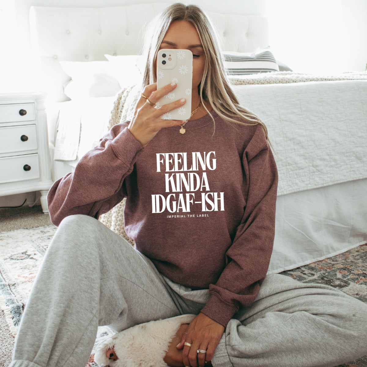Feeling Kinda IDGAF-ish - Adult Crewneck Sweatshirt
