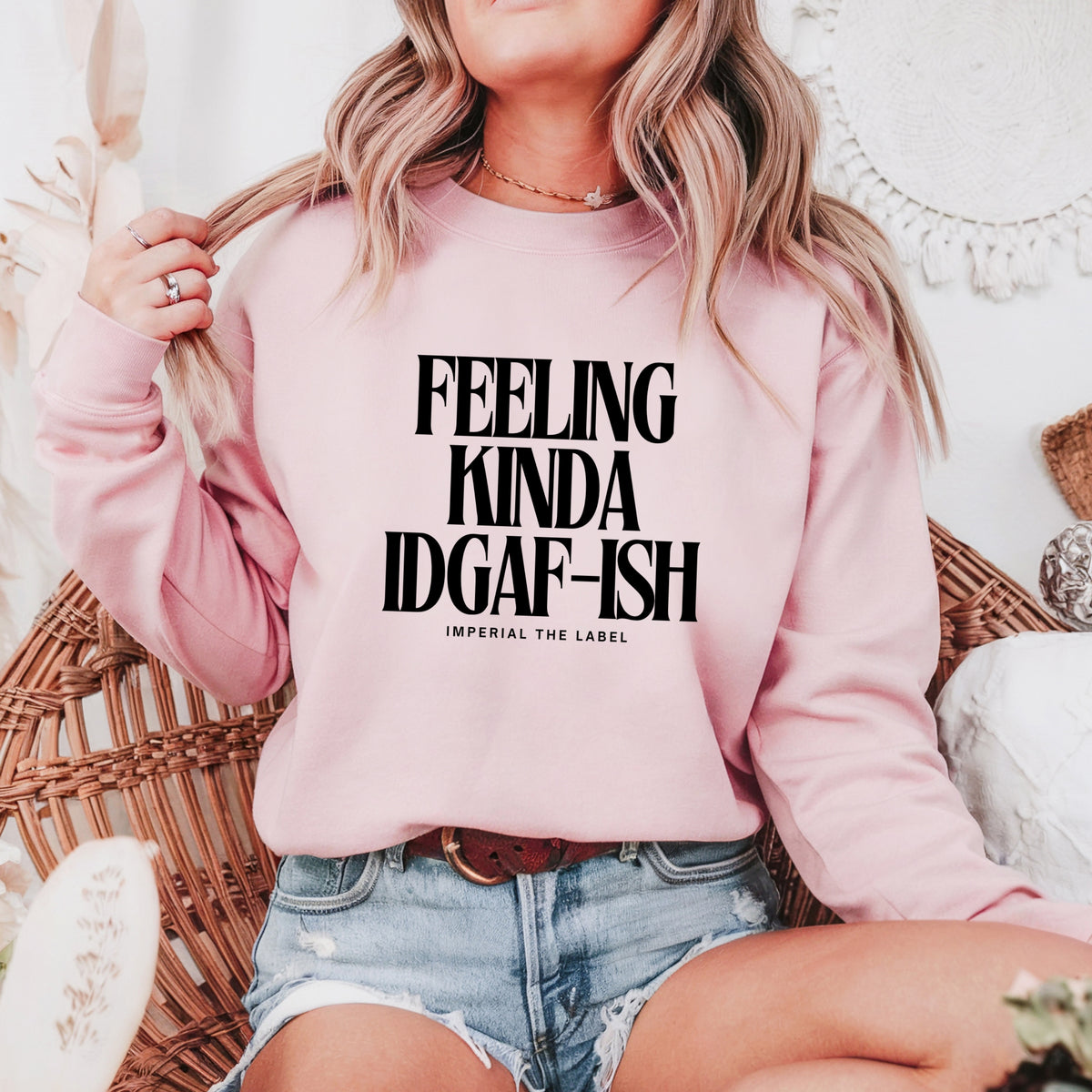 Feeling Kinda IDGAF-ish - Adult Crewneck Sweatshirt