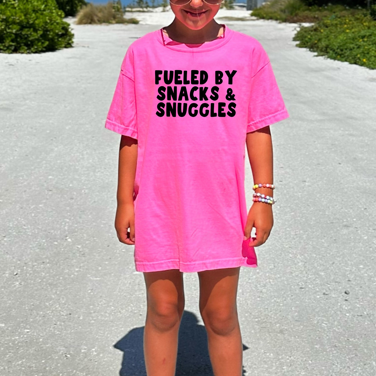 Fueled By Snacks and Snuggles Kids - Youth Comfort Colors T-Shirt